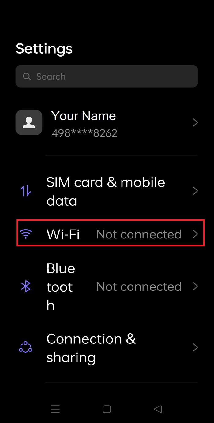 Android WiFi settings
