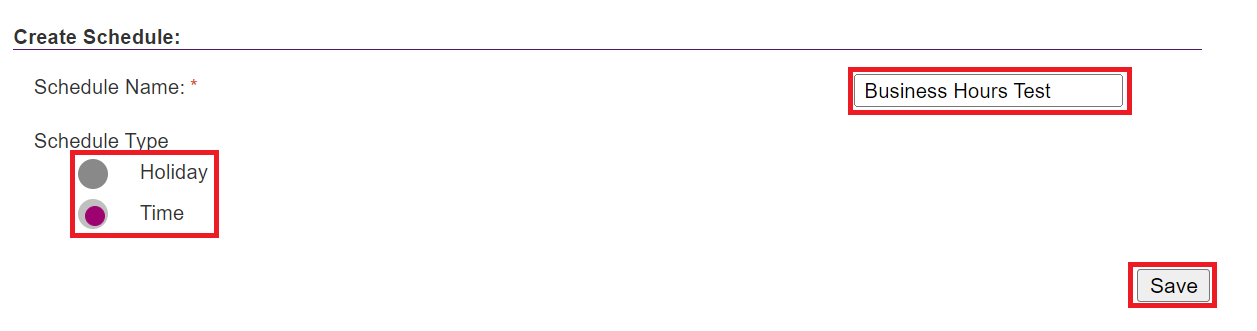 BizPhone - Create Schedule