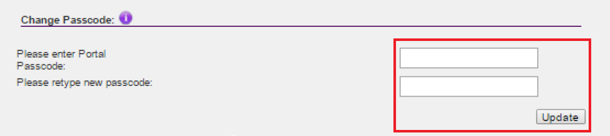 BizPhone - Voice Portal Passcode