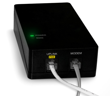 Power/DIAG NTU lights, from top to bottom: Power, DIAG.