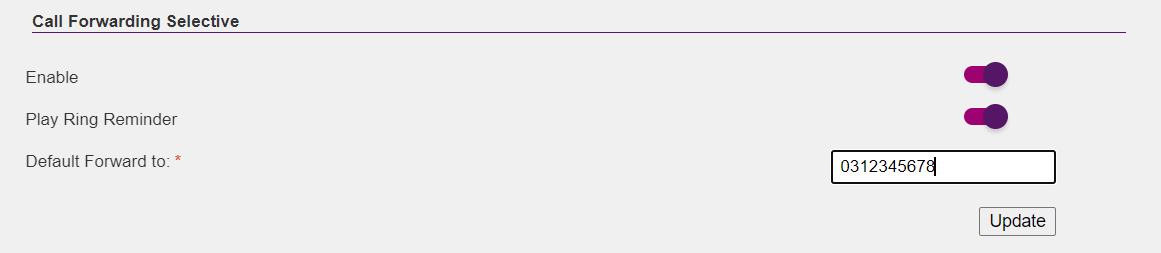 BizPhone - Hunt Group Call FWD Selective