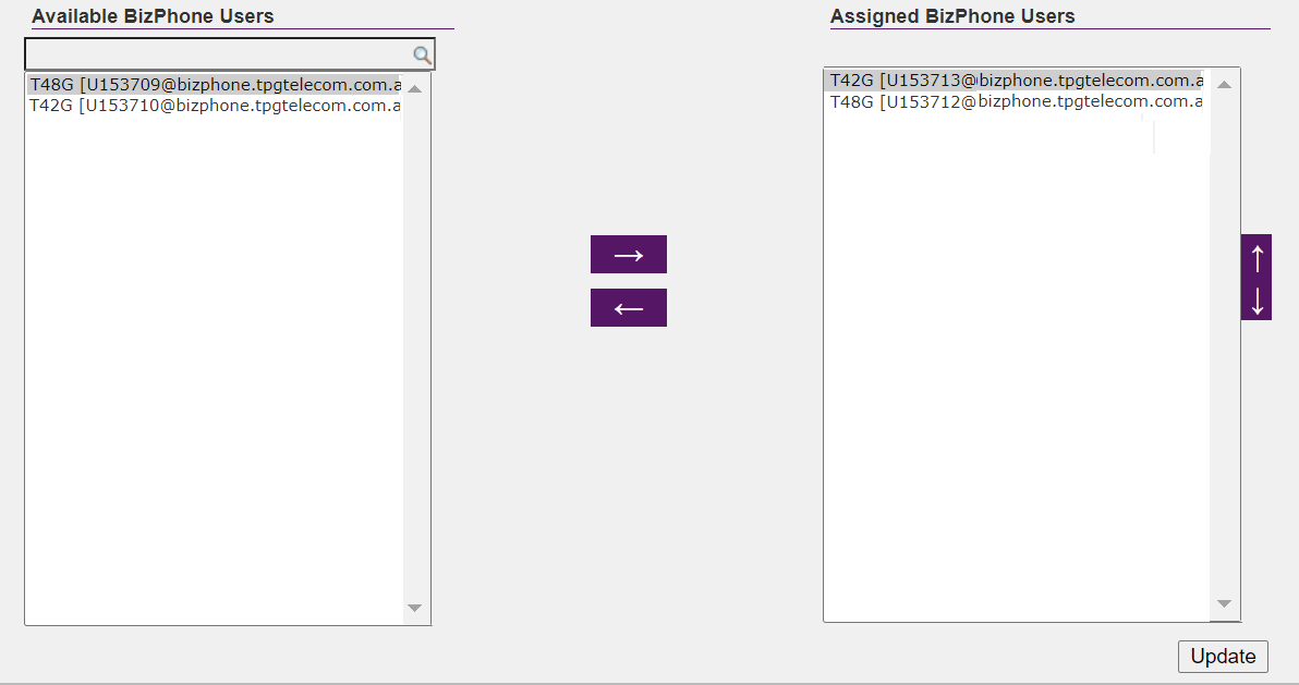 BizPhone - Hunt Group Members