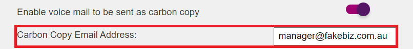 BizPhone - Hunt Group Voice Mail CC Email