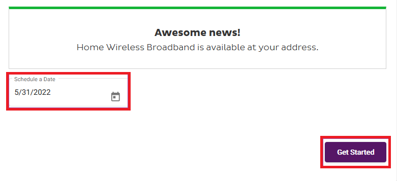 My Account - Schedule a date
