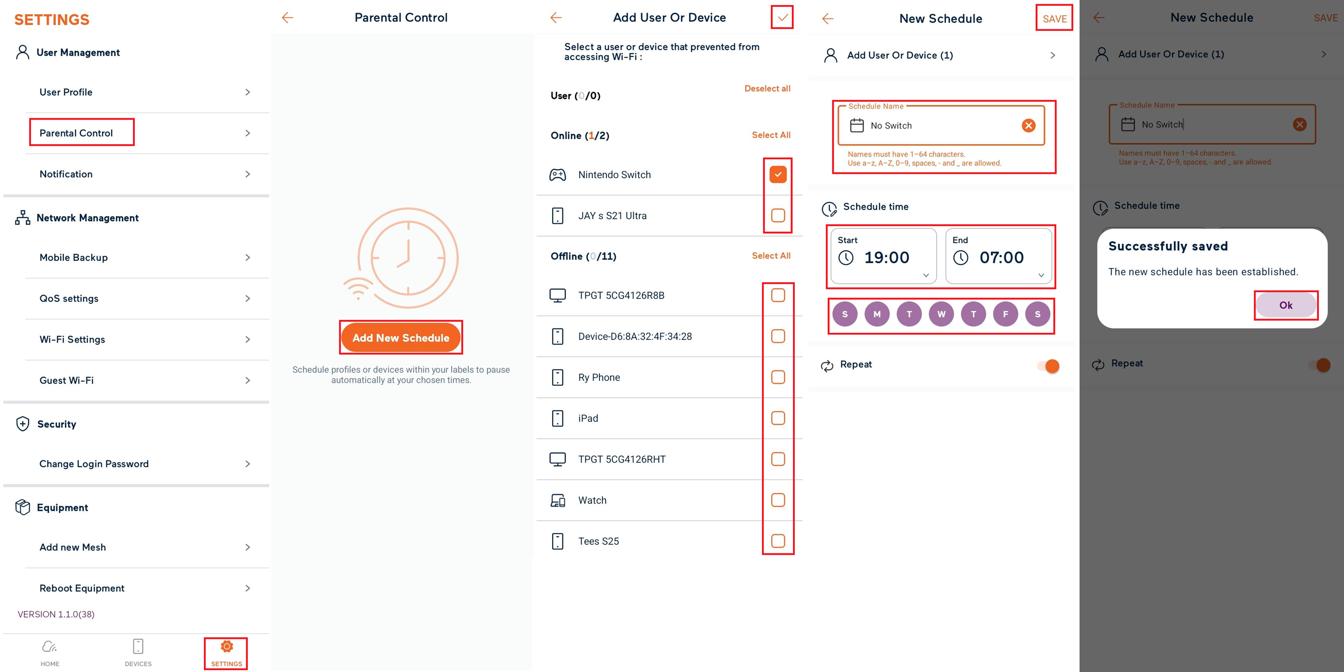 My Internet Connect app - Parental Controls