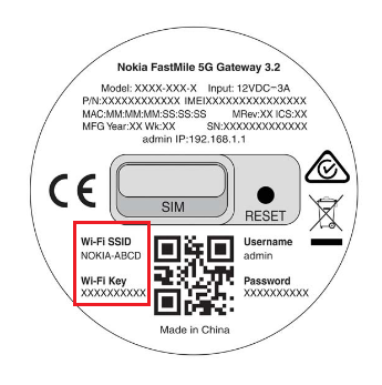 Nokia FastMile 3.2 Barcode sticker