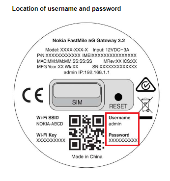 Nokia FastMile 3.2 Barcode sticker