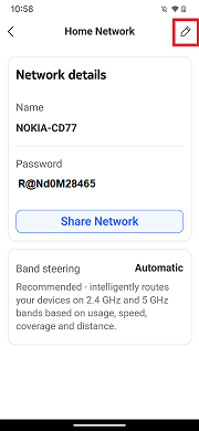 Nokia WiFi App - Edit WiFi