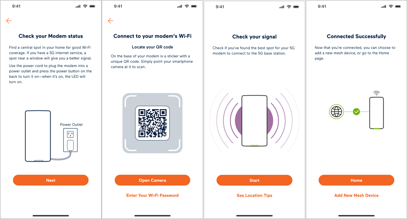 My Internet Connect app - 5G Setup