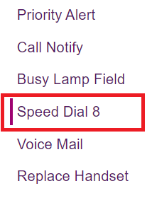 BizPhone - Speed Dial 8