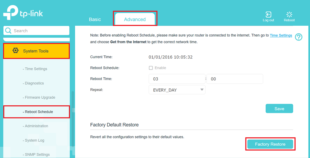 VX220-G2V Factory Default Restore