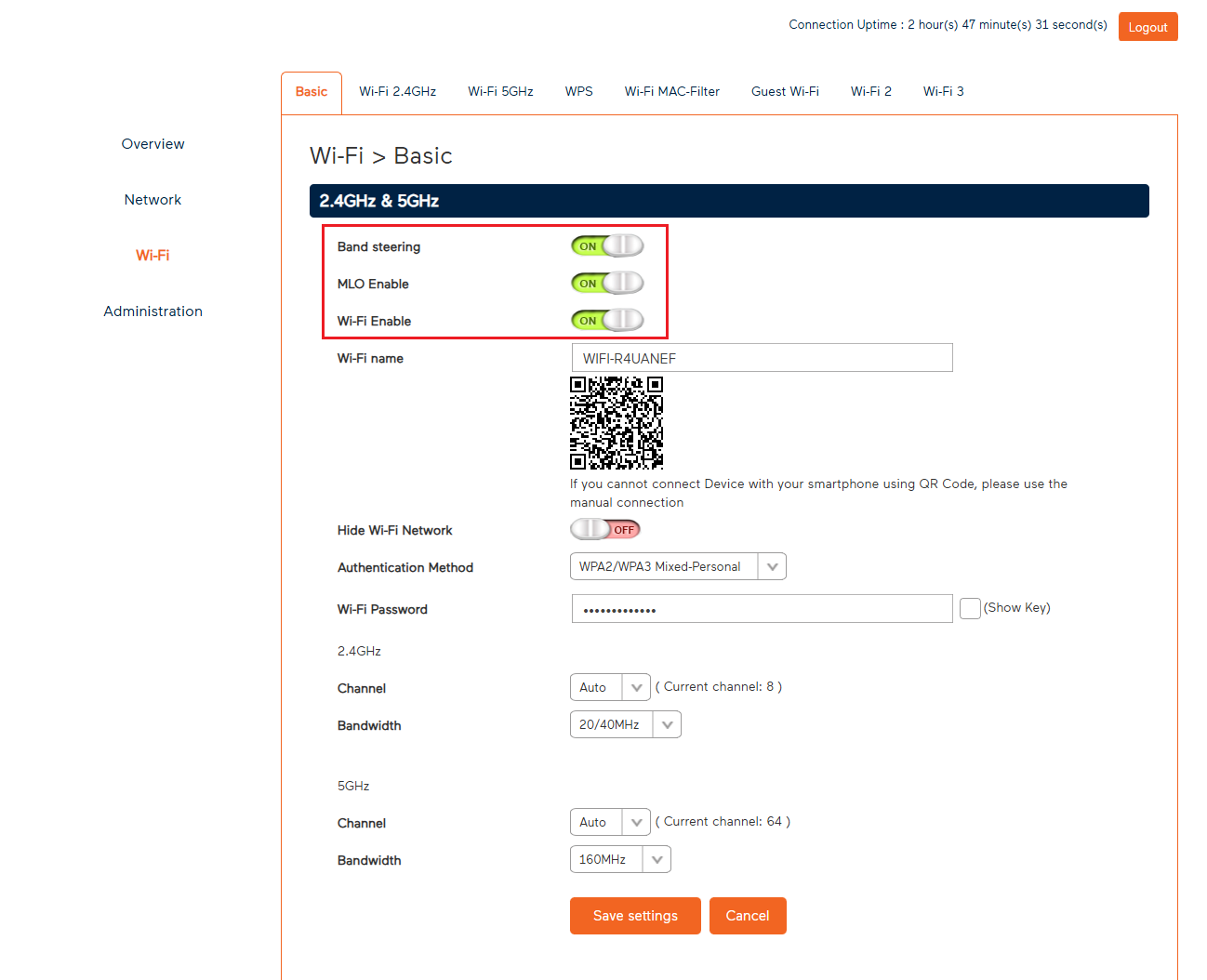 Wi-Fi Max 5G - Basic Wi-Fi Settings