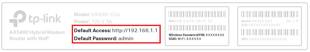 Example barcode sticker