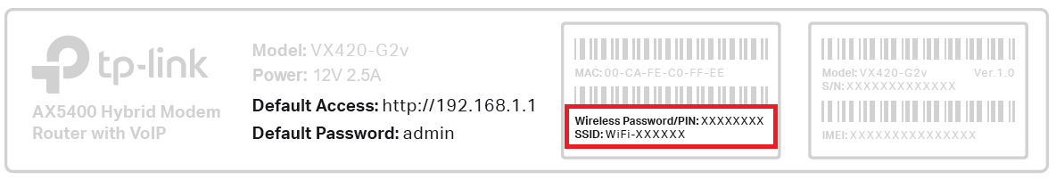 Example barcode sticker