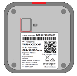Wi-Fi Max 5G SIM slot