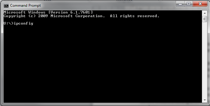 Command Prompt ipconfig