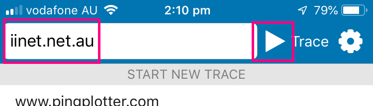 PingPlotter app trace