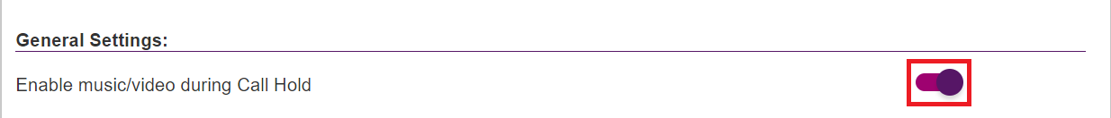 BizPhone - Music on Hold Switch