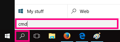 Windows 10 search bar